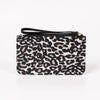 Passport Holder Clutch Wallet - Cream Leopard Print, Nylon: One-size
