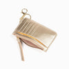 Mia Card Holder - Gold, Metallic Faux Leather: One-size
