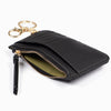 Mia Card Holder - Black, Pebbled Faux Leather: One-size
