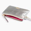 Scout Wristlet Purse - Silver, Metallic Faux Leather: One-size