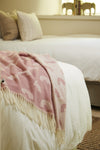 Baby Blanket Pink Blue or Camel Merino Wool super soft