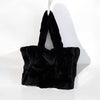 Black Faux Fur Tote Bag