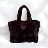 Chocolate Faux Fur Tote Bag