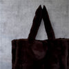 Chocolate Faux Fur Tote Bag