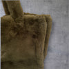 Khaki Faux Fur Tote Bag