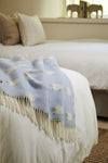 Baby Blanket Pink Blue or Camel Merino Wool super soft