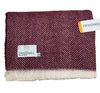 Recycled Wool throw - Burgundy