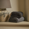 Throw Herringbone Design in Charcoal